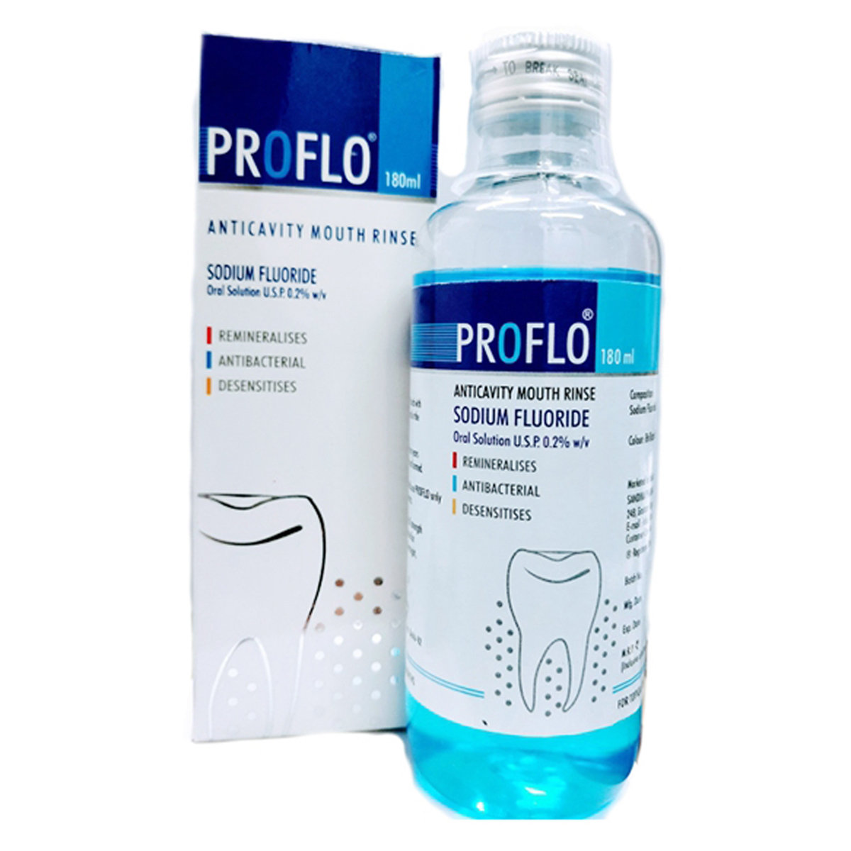 Proflo Anticavity Mouth Rinse, 180 ml, Pack of 1 Proflo Anticavity Mouth Rinse, 180 ml, Pack of 1