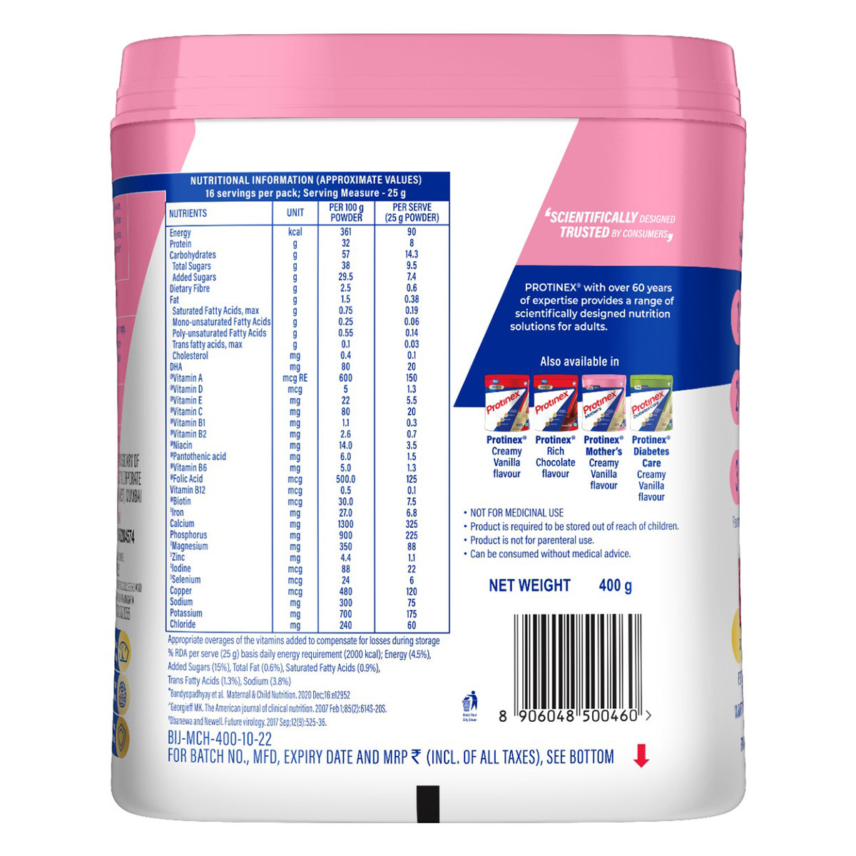 Protinex Mother's Chocolate Flavour Nutrition Powder, 400 gm Jar, Pack of 1 Protinex Mother's Chocolate Flavour Nutrition Powder, 400 gm Jar, Pack of 1