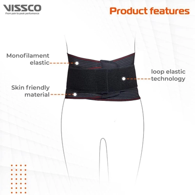 Vissco Pro Lumboset Advance-M Grey 2103, 1 Count, Pack of 1