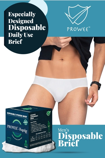 Prowee Regular Microbe Protected Hygienic Disposable Inner Wear Medium for Men, 5 Count, Pack of 1