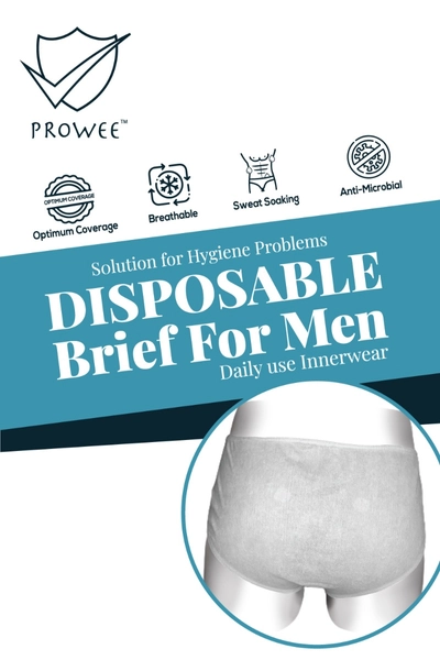 Prowee Regular Microbe Protected Hygienic Disposable Inner Wear Medium for Men, 5 Count, Pack of 1