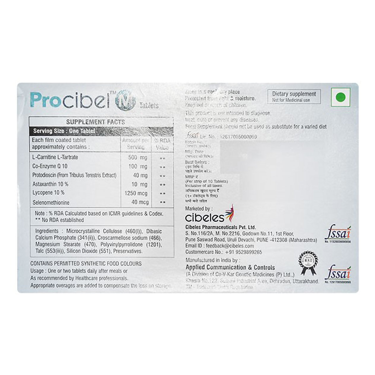 Procibel M Tablet 10's, Pack of 10 TABLETS Procibel M Tablet 10's, Pack of 10 TABLETS
