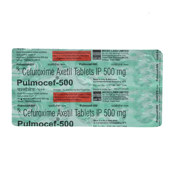 Pulmocef 500 Tablet 10's, Pack of 10 TABLETS