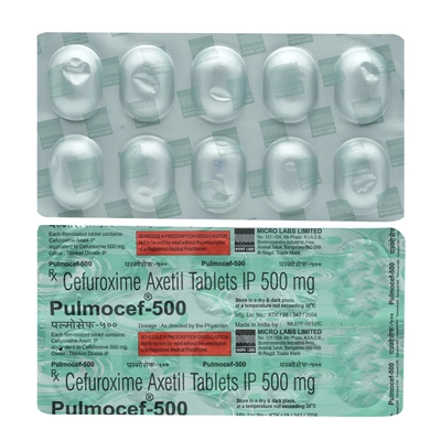 Pulmocef 500 Tablet 10's, Pack of 10 TABLETS