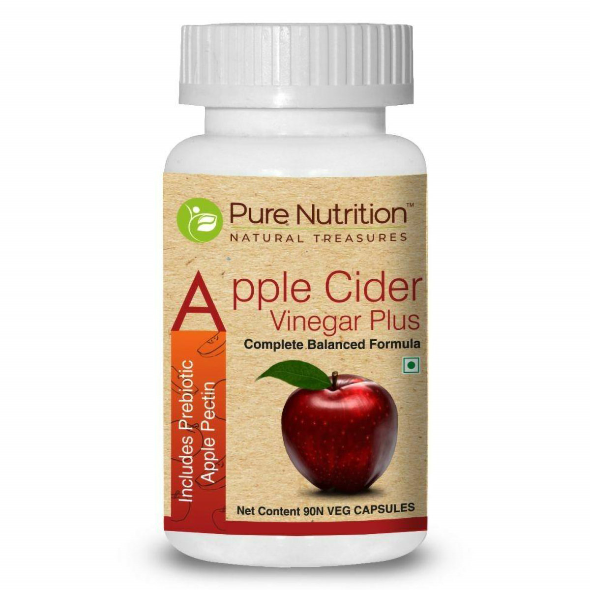 Pure Nutrition Apple Cider Plus Vinegar, 90 Capsules, Pack of 1 Pure Nutrition Apple Cider Plus Vinegar, 90 Capsules, Pack of 1