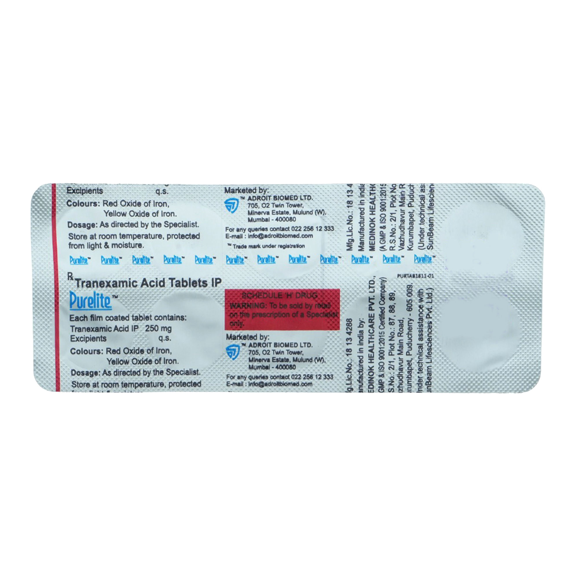 Buy Purelite 250mg Tablet 10's Online