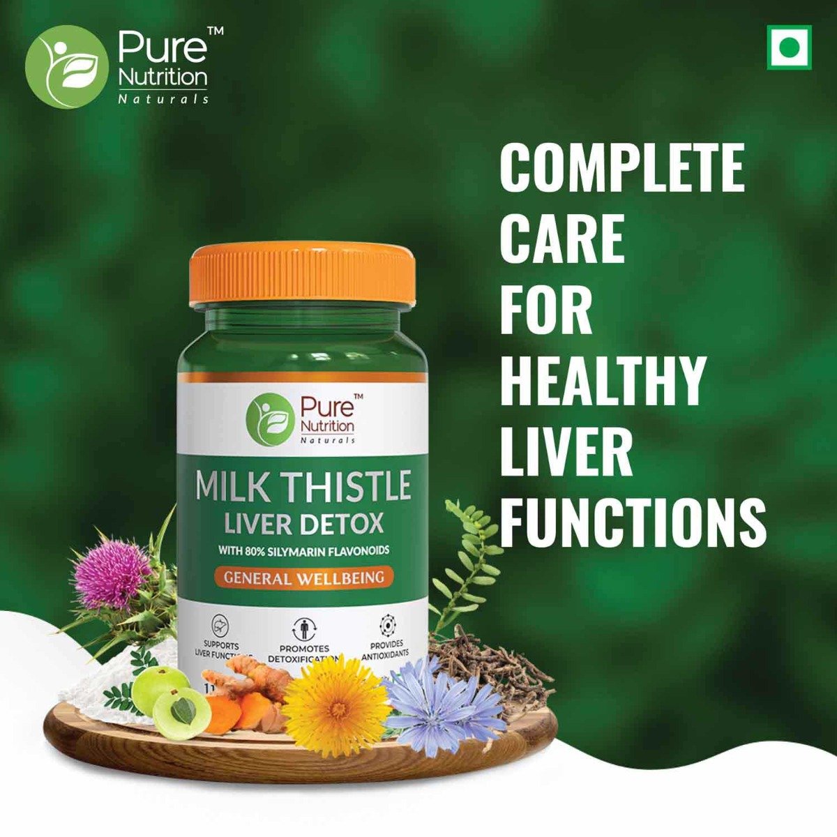 Pure Nutrition Milk Thistle Liver Detox, 60 Tablets, Pack of 1 Pure Nutrition Milk Thistle Liver Detox, 60 Tablets, Pack of 1