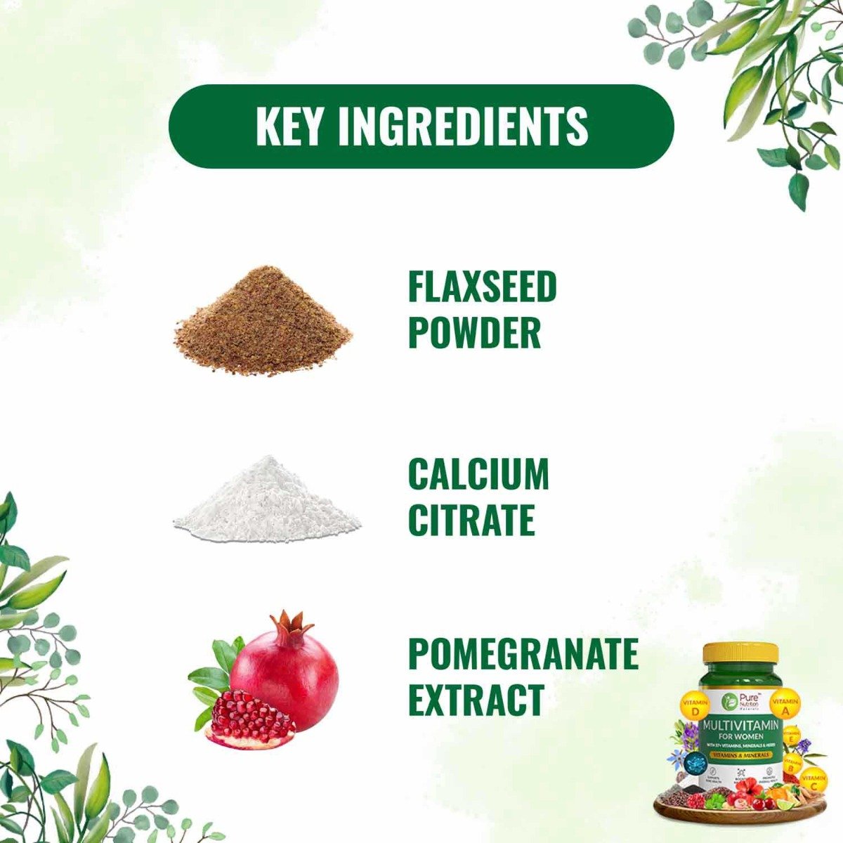 Pure Nutrition Multivitamin 1500 mg for Women, 30 Tablets, Pack of 1 Pure Nutrition Multivitamin 1500 mg for Women, 30 Tablets, Pack of 1