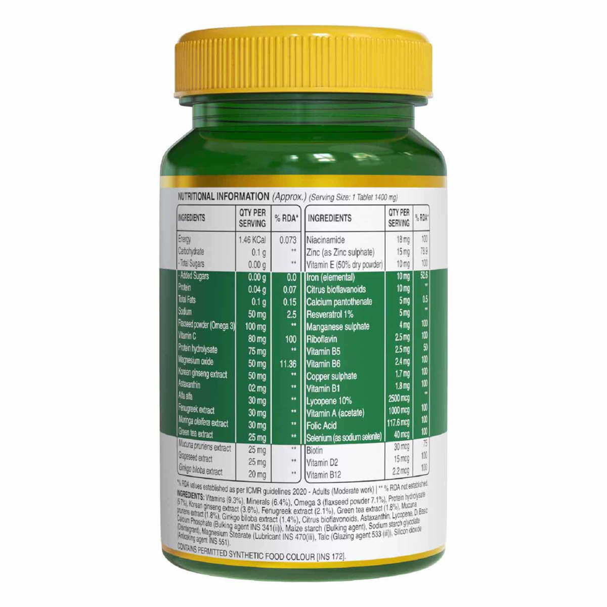 Pure Nutrition Multivitamin 1400 mg for Men, 60 Tablets, Pack of 1 Pure Nutrition Multivitamin 1400 mg for Men, 60 Tablets, Pack of 1