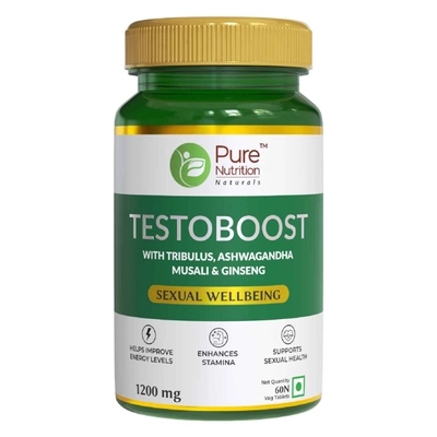 Pure Nutrition Testoboost 1200 mg, 60 Tablets, Pack of 1