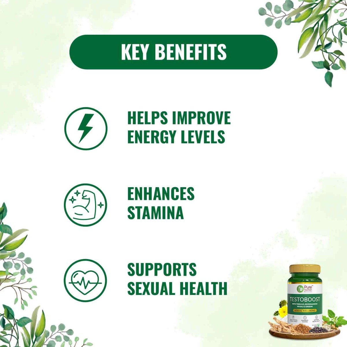 Pure Nutrition Testoboost 1200 mg, 60 Tablets, Pack of 1 Pure Nutrition Testoboost 1200 mg, 60 Tablets, Pack of 1