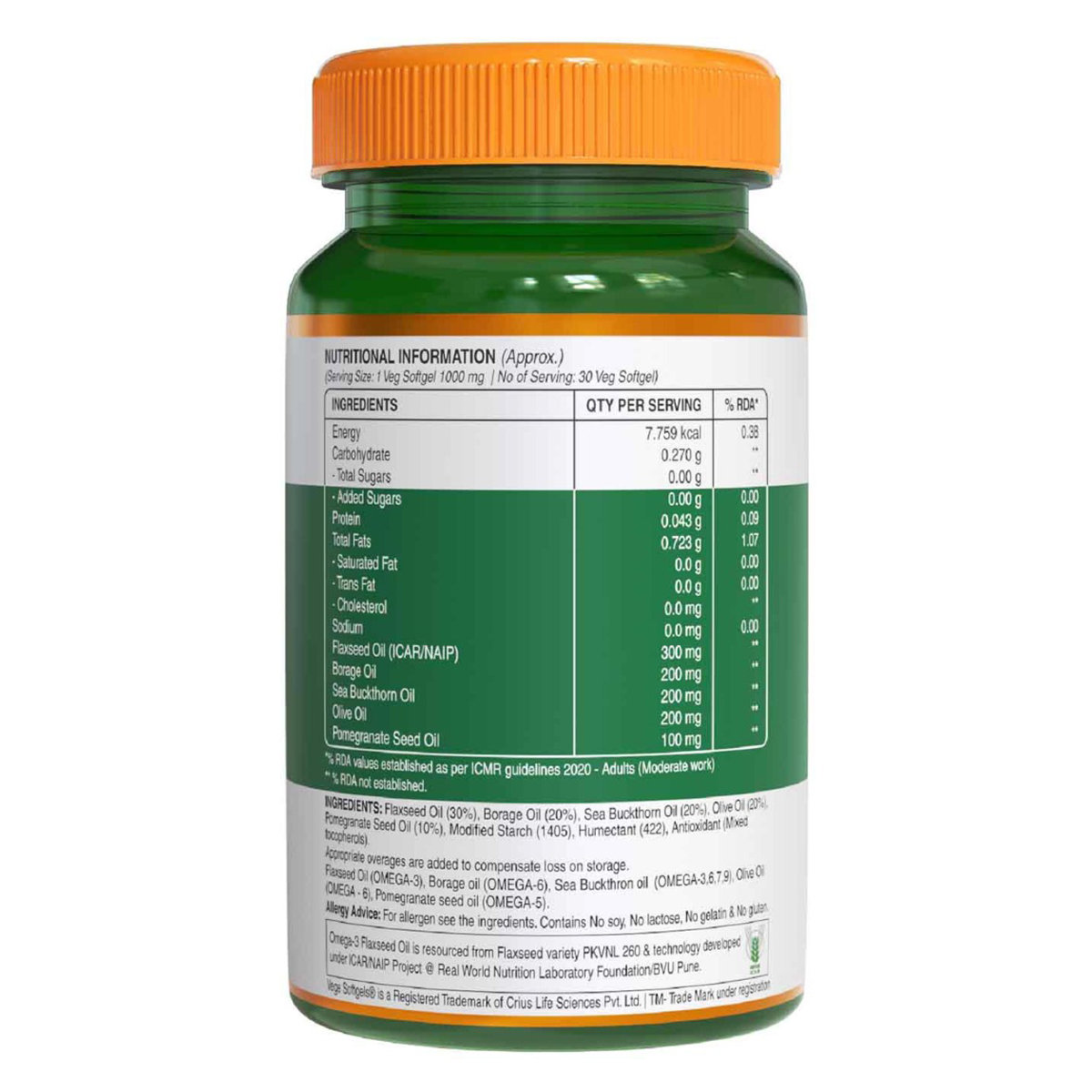 Pure Nutrition Omega 3-5-6-7-9 1000 mg, 30 Softgels, Pack of 1 Pure Nutrition Omega 3-5-6-7-9 1000 mg, 30 Softgels, Pack of 1