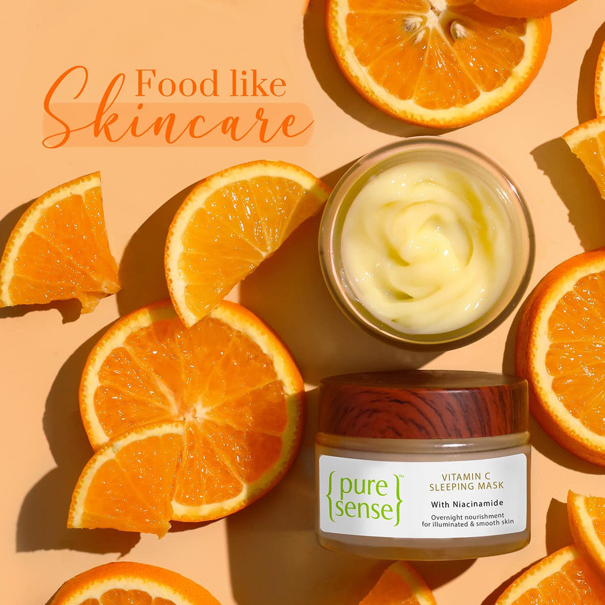 Pure Sense Vitamin C Sleeping Mask 50 gm | With Niacinamide | Provides Overnight Nourishment | For Illuminates & Glowing Skin, Pack of 1 Pure Sense Vitamin C Sleeping Mask 50 gm | With Niacinamide | Provides Overnight Nourishment | For Illuminates & Glowing Skin, Pack of 1