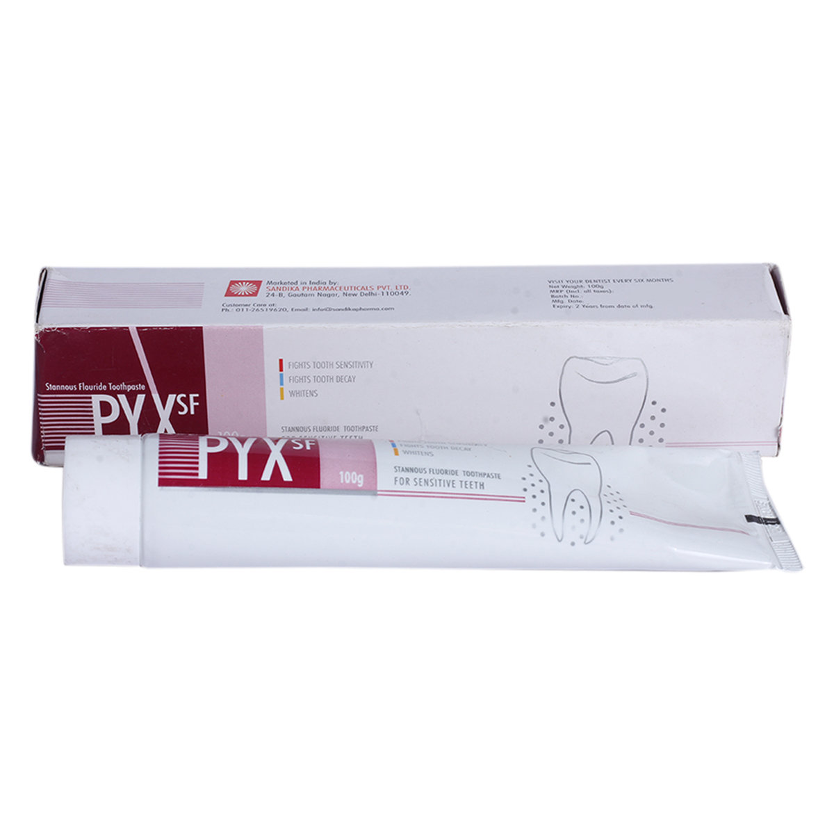 Pyx SF Toothpaste 100 gm, Pack of 1 Gel Pyx SF Toothpaste 100 gm, Pack of 1 Gel