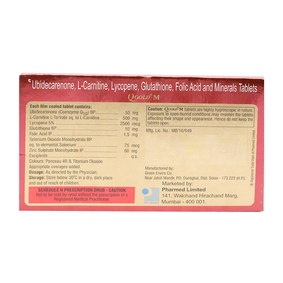 Qgold M Tablet 10's, Pack of 10 TABLETS Qgold M Tablet 10's, Pack of 10 TABLETS