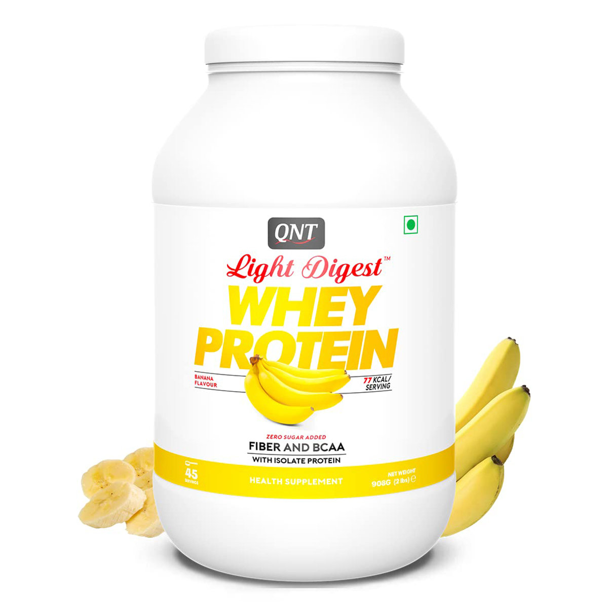 QNT Light Digest Whey Protein Banana Flavour Powder, 908 gm, Pack of 1 QNT Light Digest Whey Protein Banana Flavour Powder, 908 gm, Pack of 1