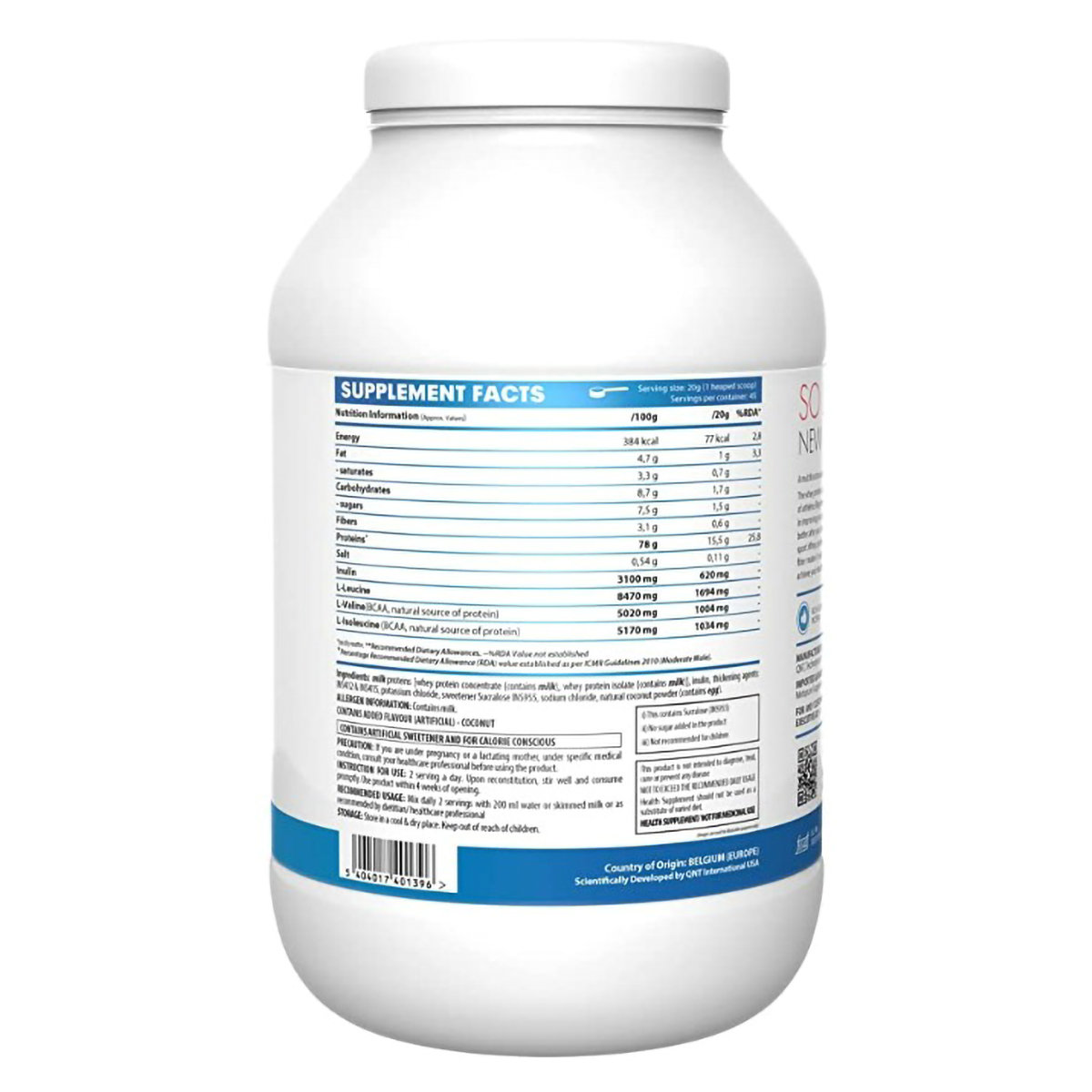 QNT Light Digest Whey Protein Coconut Flavour Powder, 908 gm, Pack of 1 QNT Light Digest Whey Protein Coconut Flavour Powder, 908 gm, Pack of 1
