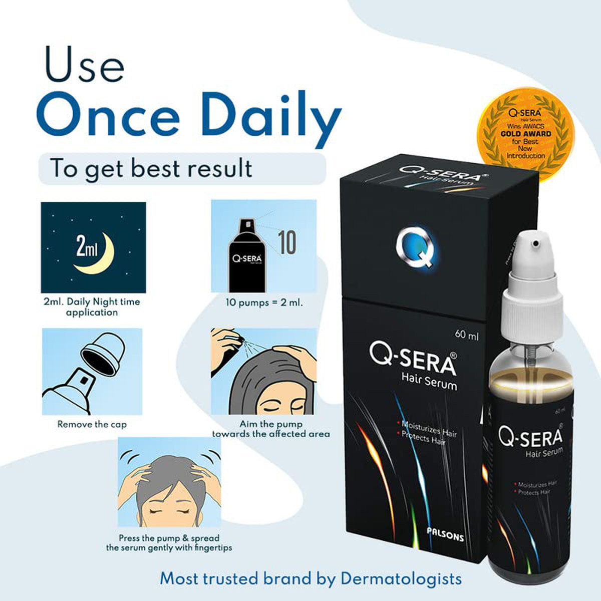 Q-Sera Hair Serum, 60 ml, Pack of 1 Q-Sera Hair Serum, 60 ml, Pack of 1
