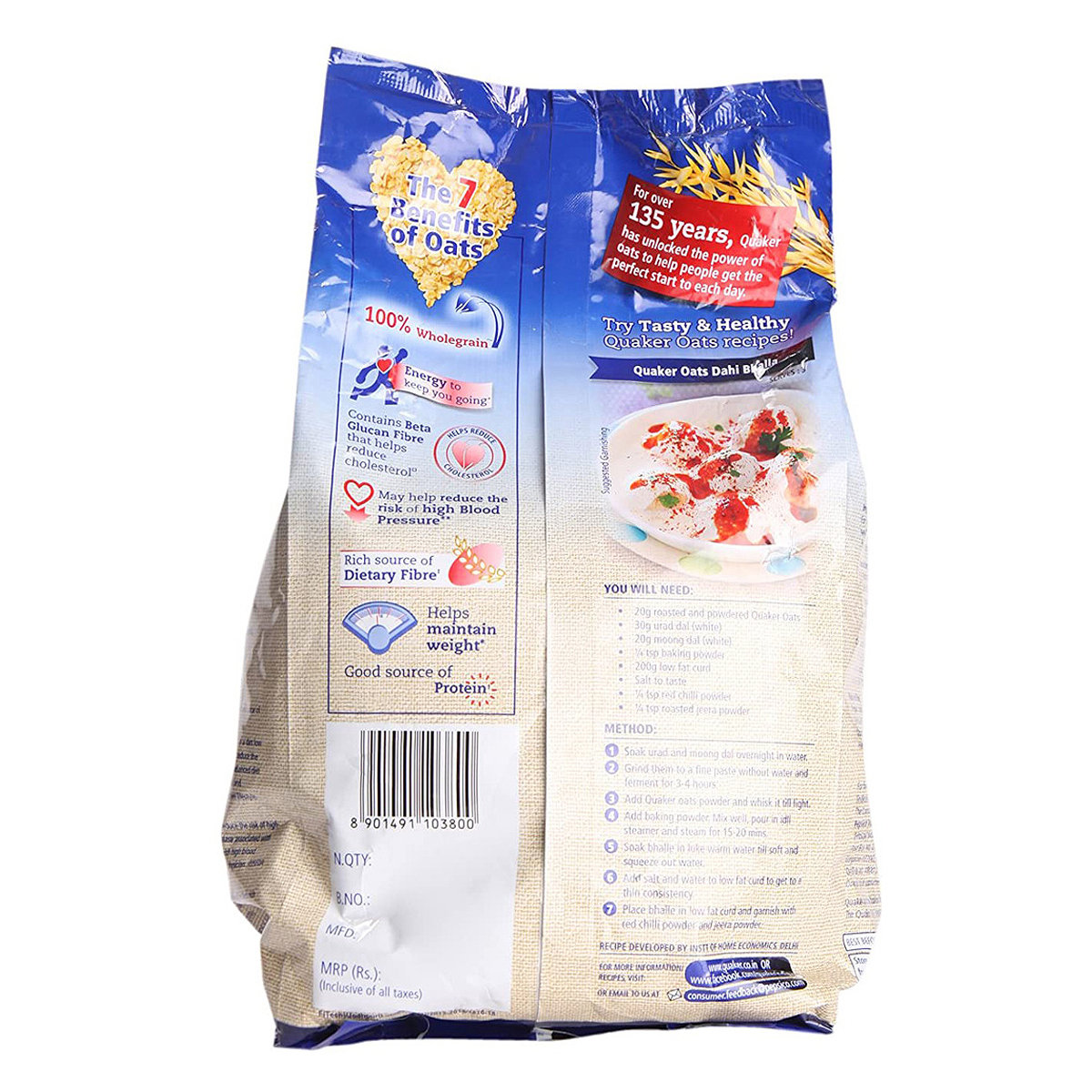 Quaker Oat Meal 1Kg Refil, Pack of 1 Quaker Oat Meal 1Kg Refil, Pack of 1
