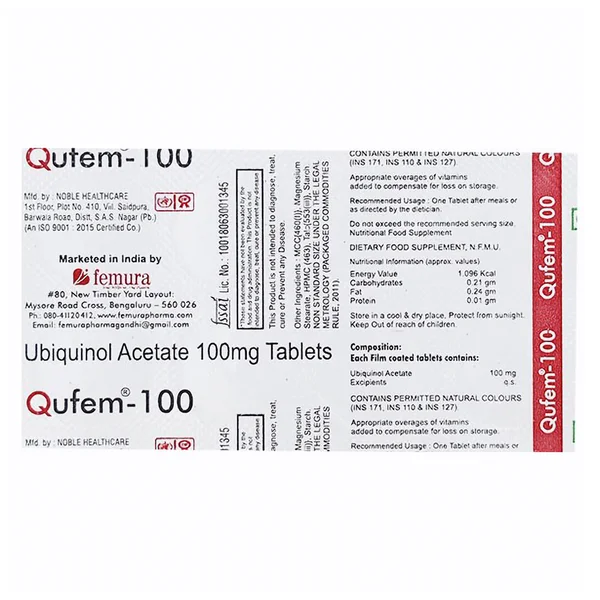 Qufem-100 Tablet 10's, Pack of 10 TABLETS
