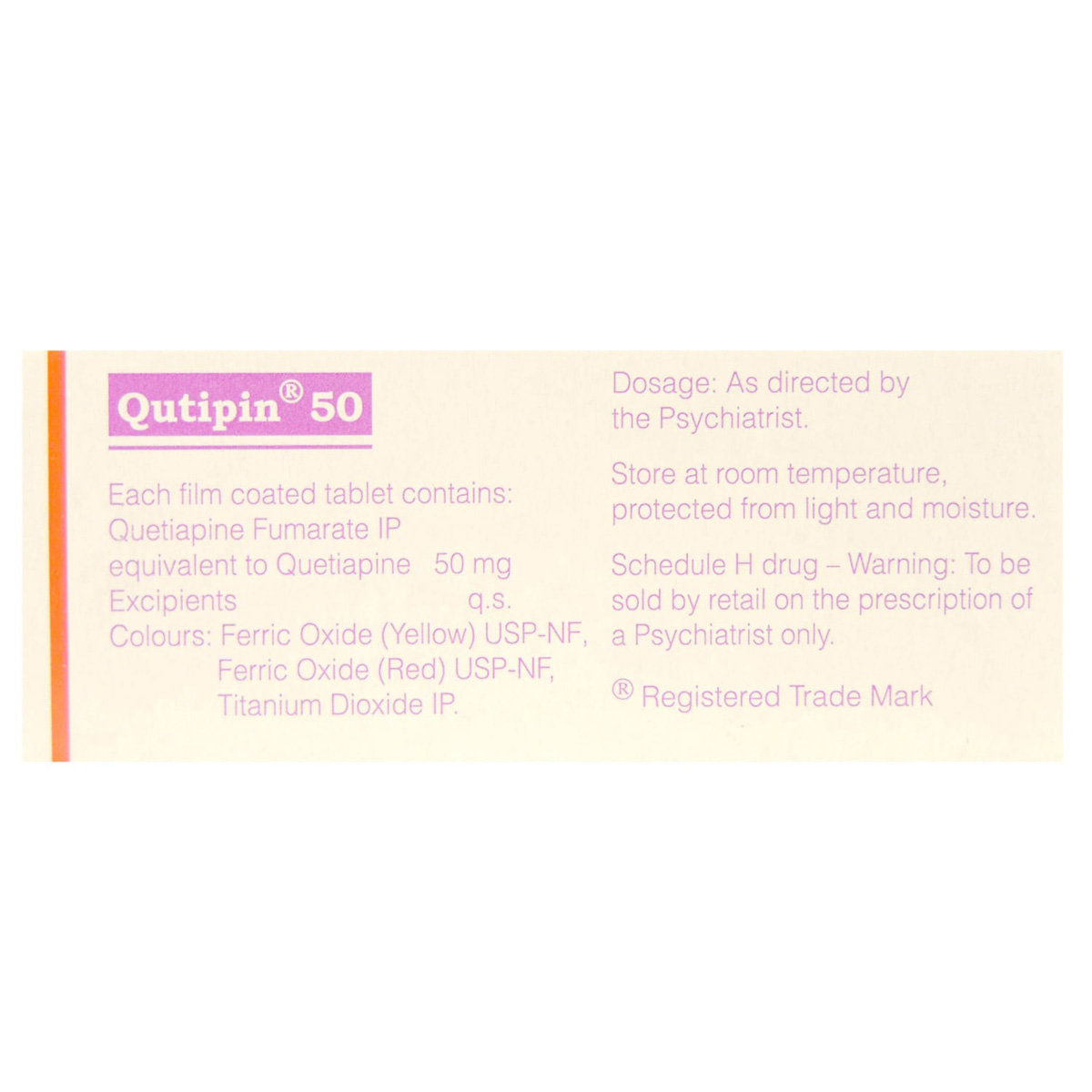Qutipin 50 Tablet 10's, Pack of 10 TABLETS Qutipin 50 Tablet 10's, Pack of 10 TABLETS