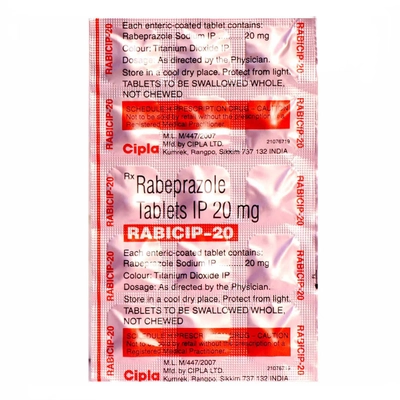 Rabicip 20 Tablet 15's, Pack of 15 TABLETS