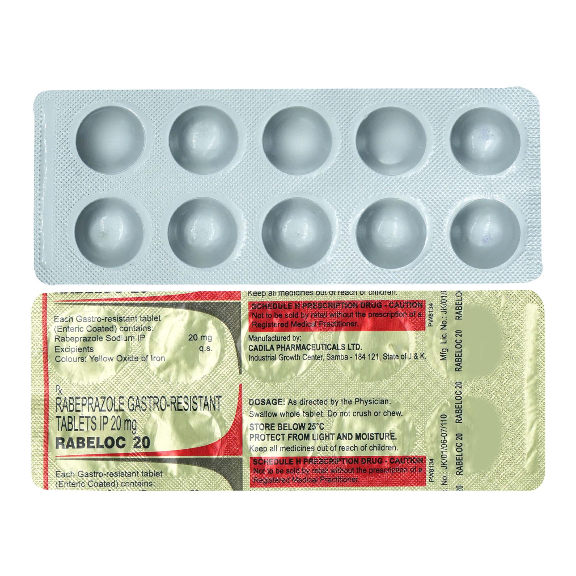 Rabeloc 20 Tablet 10's, Pack of 10 TABLETS Rabeloc 20 Tablet 10's, Pack of 10 TABLETS