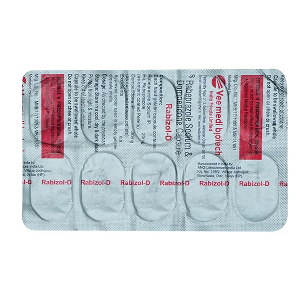 Rabizol-D Capsule 10's, Pack of 10 CAPSULES