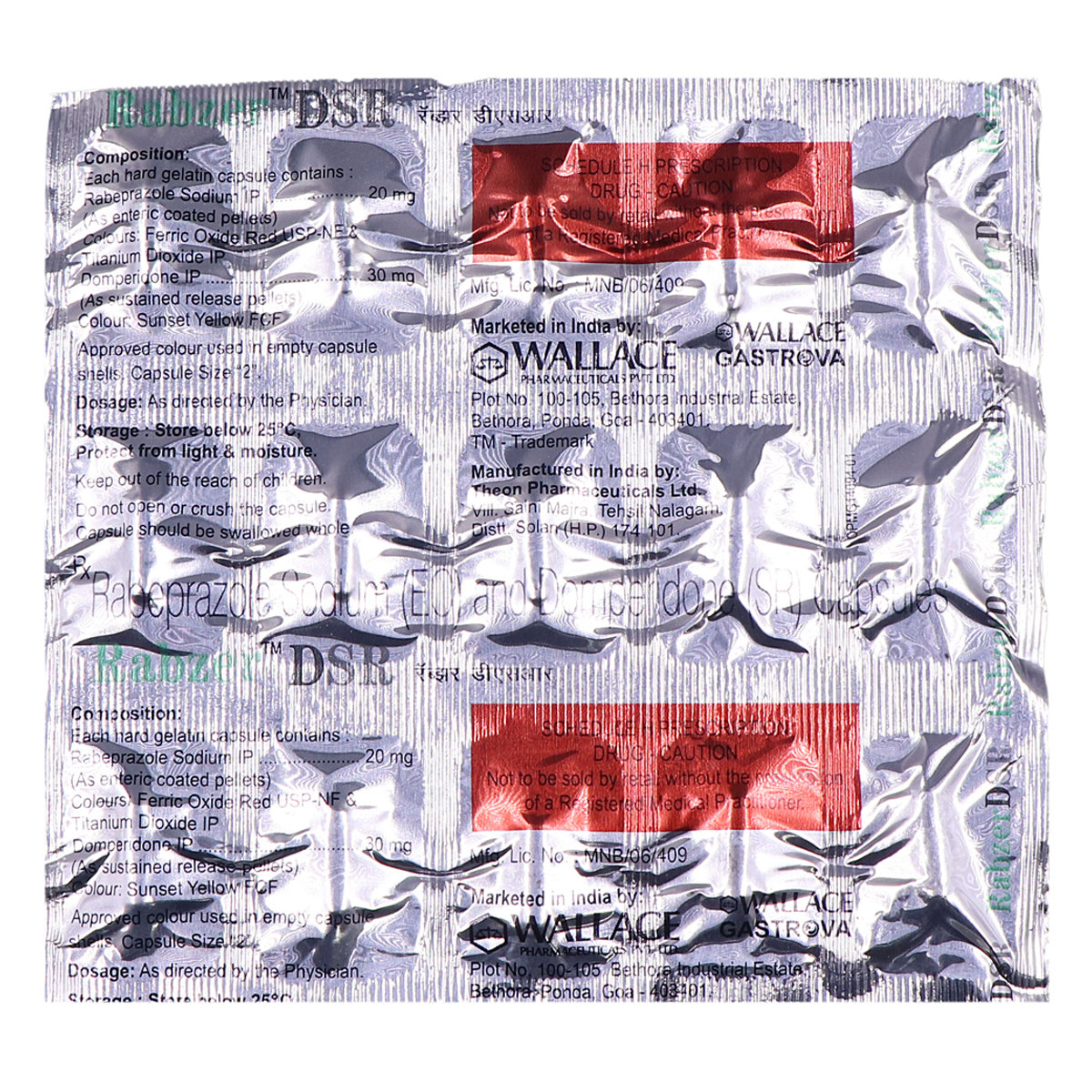 Rabzer DSR Capsule 15's, Pack of 15 Rabzer DSR Capsule 15's, Pack of 15