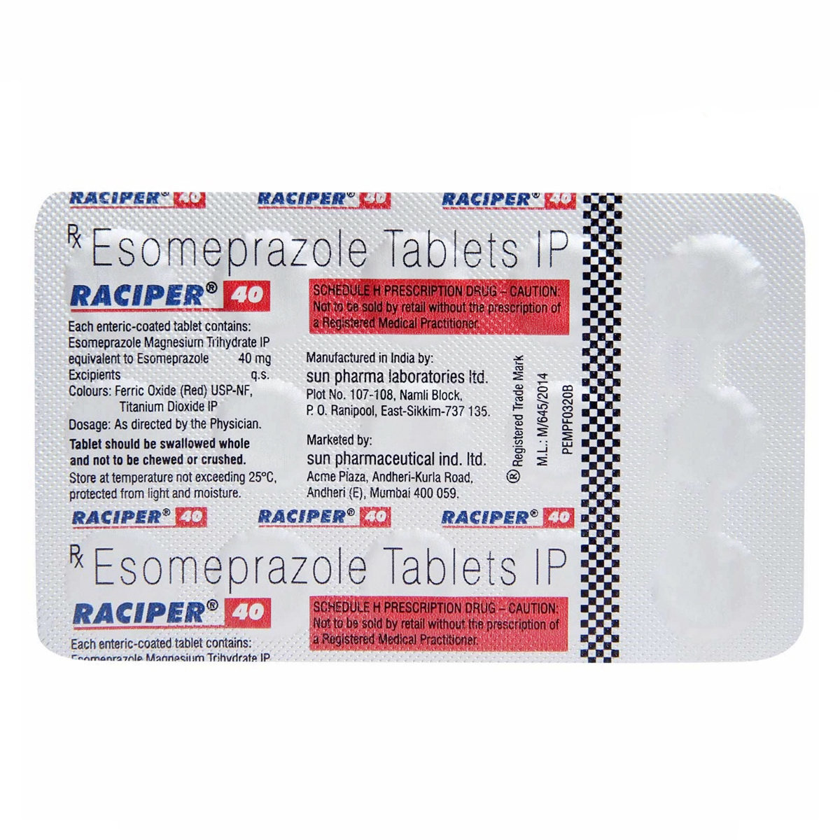Raciper 40 Tablet 15's, Pack of 15 TABLETS Raciper 40 Tablet 15's, Pack of 15 TABLETS