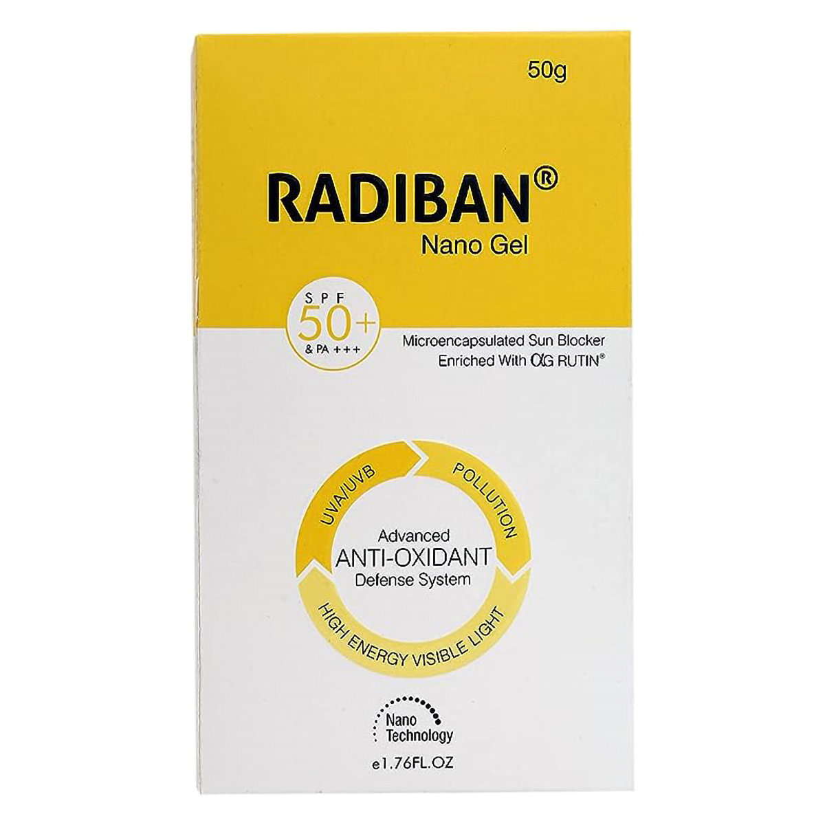 Radiban SPF 50+ Nano Gel 50 gm, Pack of 1 Radiban SPF 50+ Nano Gel 50 gm, Pack of 1
