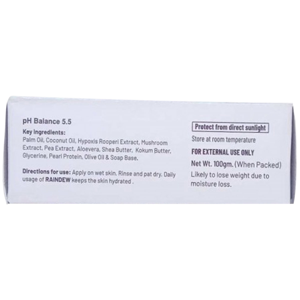 Raindew Moisturizing Syndet Bar 100 gm, Pack of 1 Raindew Moisturizing Syndet Bar 100 gm, Pack of 1