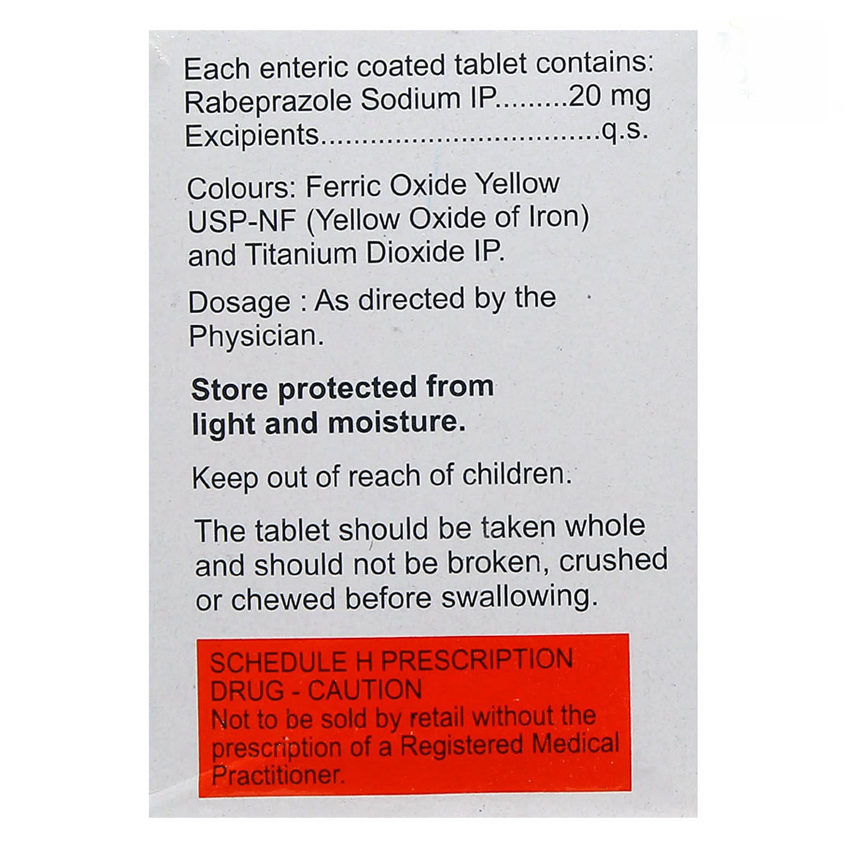 Rapeed-20 Tablet 15's, Pack of 15 TABLETS Rapeed-20 Tablet 15's, Pack of 15 TABLETS