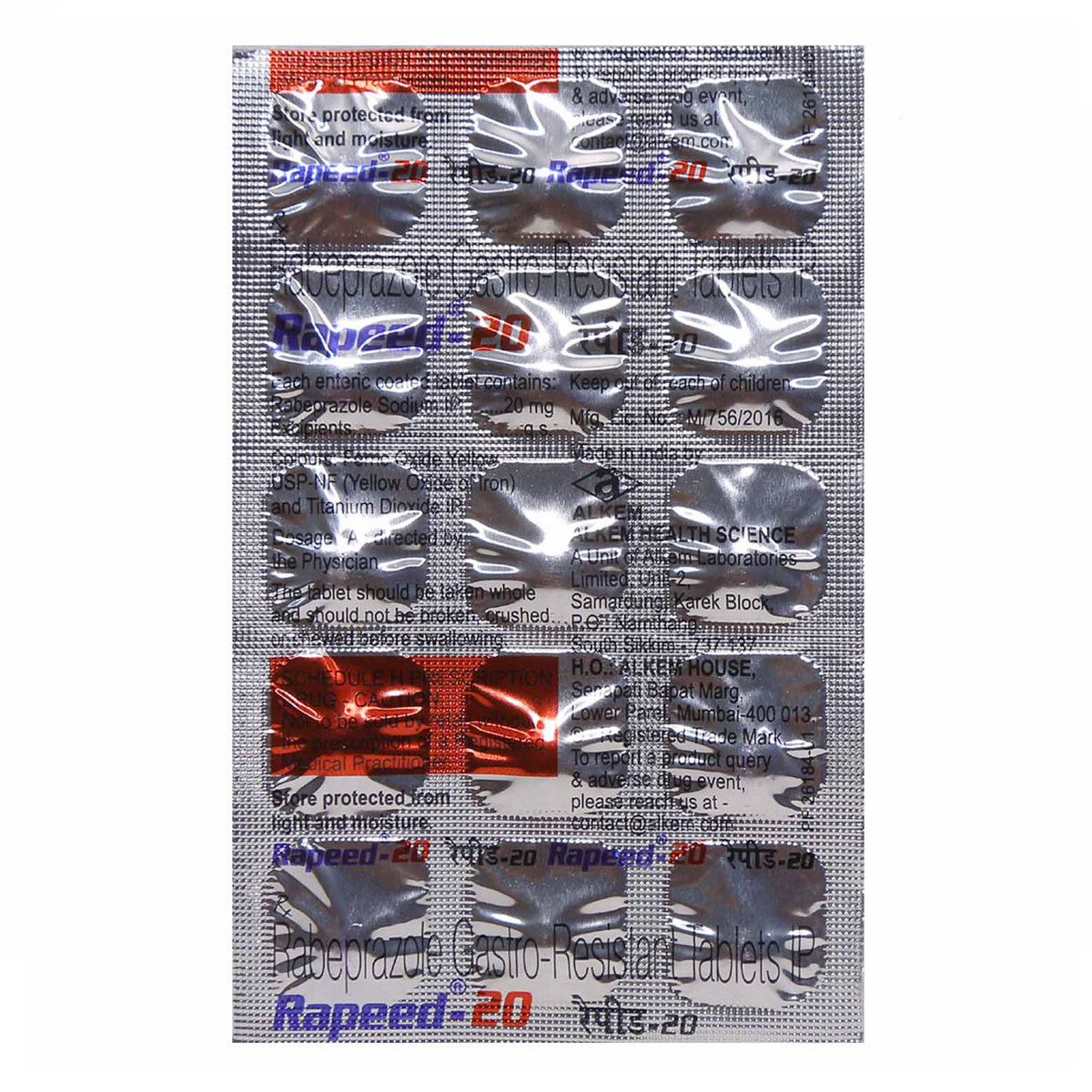 Rapeed-20 Tablet 15's, Pack of 15 TABLETS Rapeed-20 Tablet 15's, Pack of 15 TABLETS
