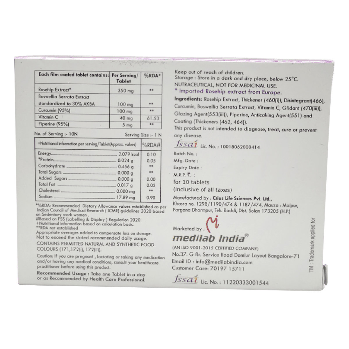 RA-Plus Tablet 10's, Pack of 10 RA-Plus Tablet 10's, Pack of 10