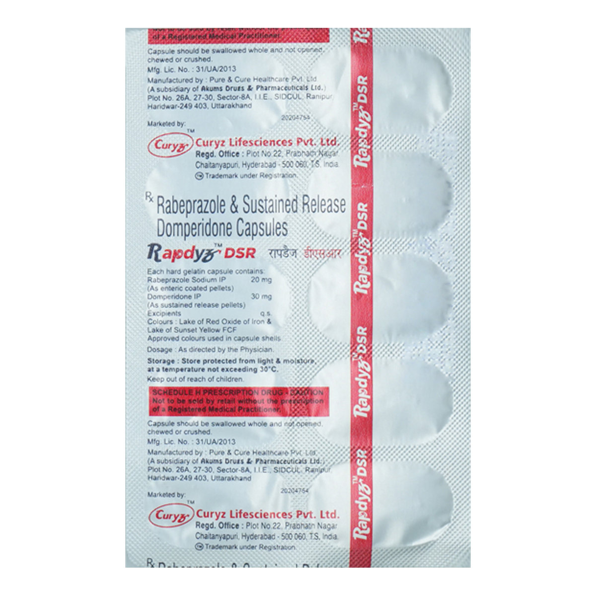 Rapdyz DSR Capsule 10's, Pack of 10 Rapdyz DSR Capsule 10's, Pack of 10