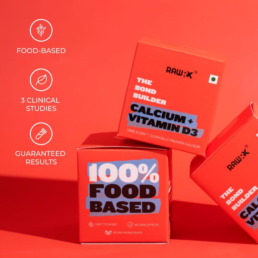 RawRX Calcium + Vitamin D3 with Vitamin C, Magnesium & Zinc for Bone Health & Joint Support, 30 Tablets, Pack of 1 RawRX Calcium + Vitamin D3 with Vitamin C, Magnesium & Zinc for Bone Health & Joint Support, 30 Tablets, Pack of 1