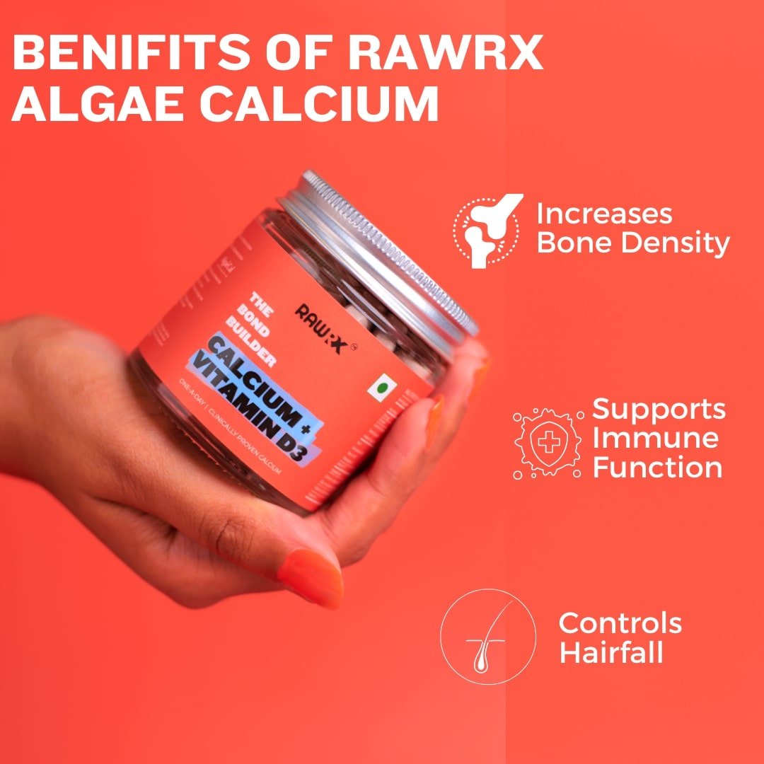 RawRX Calcium + Vitamin D3 with Vitamin C, Magnesium & Zinc for Bone Health & Joint Support, 30 Tablets, Pack of 1 RawRX Calcium + Vitamin D3 with Vitamin C, Magnesium & Zinc for Bone Health & Joint Support, 30 Tablets, Pack of 1