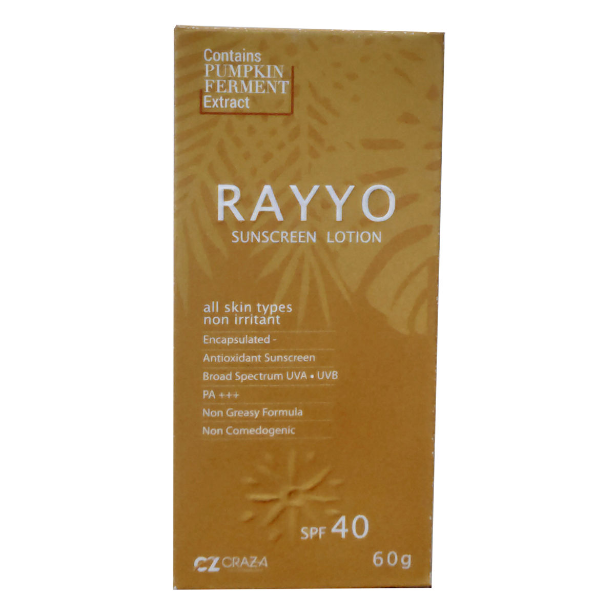 Buy Rayyo Spf40 Sunscreen Lotion 60Gm Online