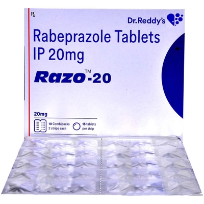 Razo-20 Tablet 15's, Pack of 15 TABLETS