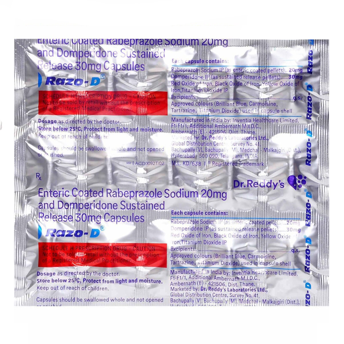 Razo-D Capsule 15's, Pack of 15 Razo-D Capsule 15's, Pack of 15