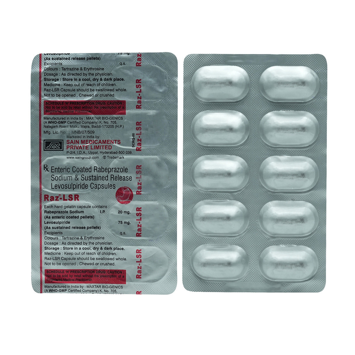 RAZ LSR Capsule 10's, Pack of 10 RAZ LSR Capsule 10's, Pack of 10