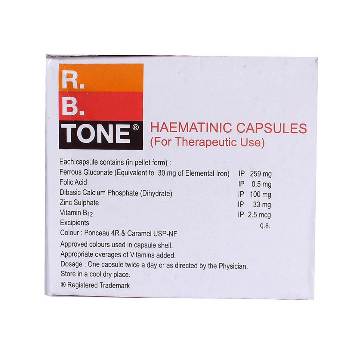 RB Tone Capsule 15's, Pack of 15 CAPSULES RB Tone Capsule 15's, Pack of 15 CAPSULES
