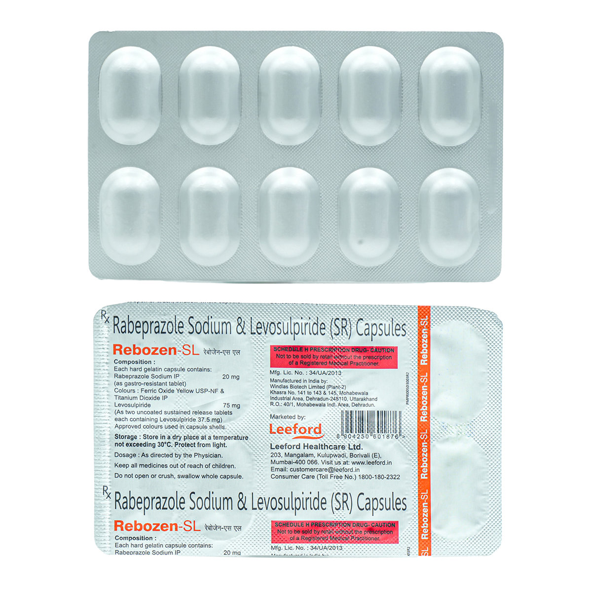 Rebozen-SL Capsule 10's, Pack of 10 Rebozen-SL Capsule 10's, Pack of 10