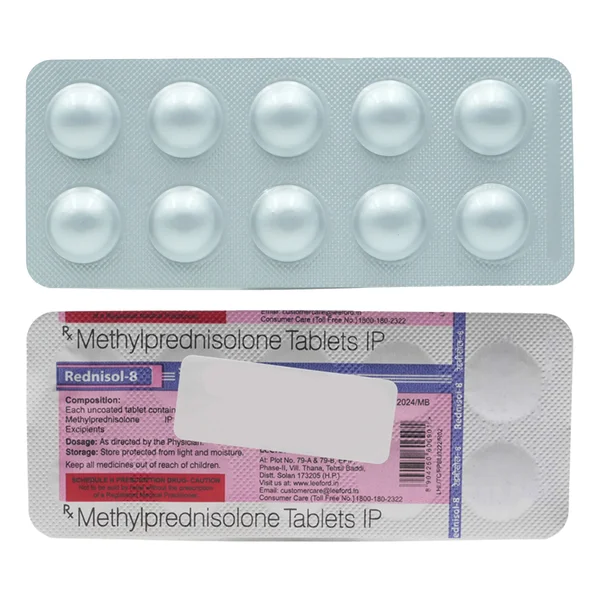 Rednisol-8 Tablet 10's, Pack of 10 TABLETS