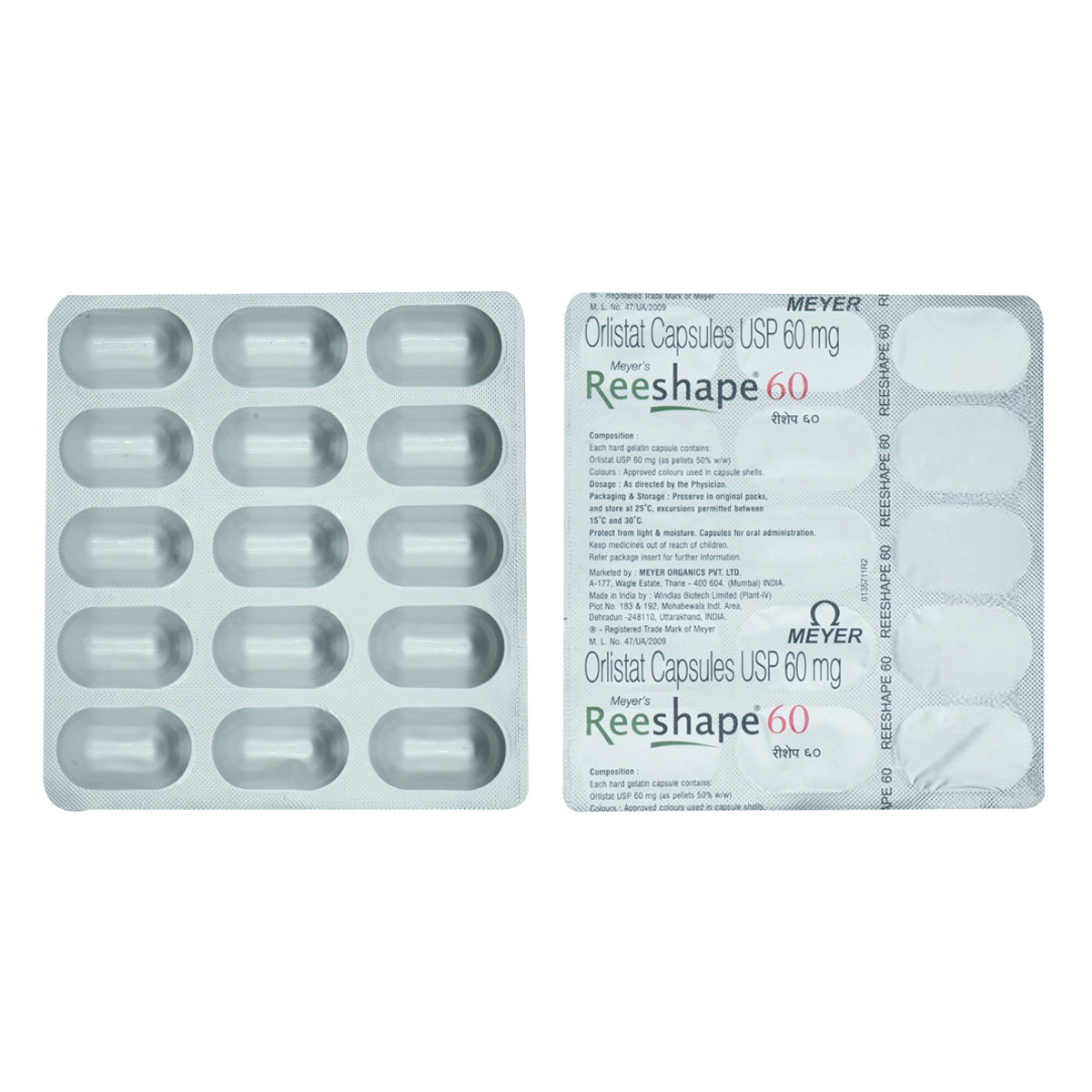 Reeshape 60 mg Capsule 15's, Pack of 15 CAPSULES Reeshape 60 mg Capsule 15's, Pack of 15 CAPSULES