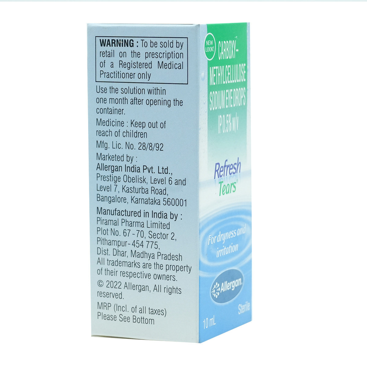 Refresh Tears Eye Drops 10 ml, Pack of 1 EYE DROPS Refresh Tears Eye Drops 10 ml, Pack of 1 EYE DROPS