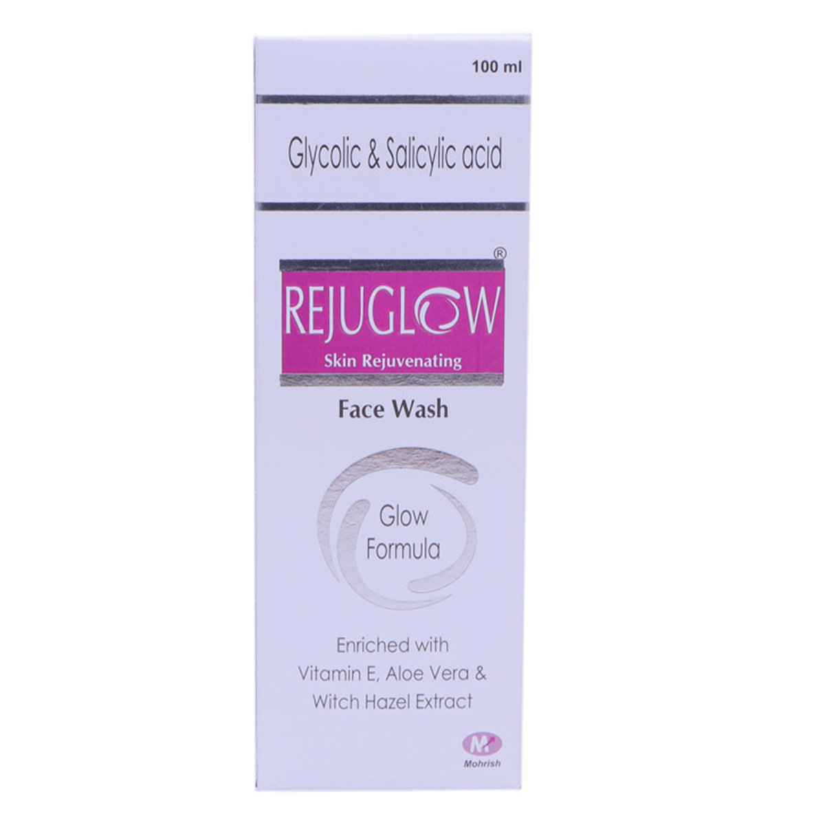 Rejuglow Face Wash 100 ml | Glycolic Acid, Salicylic Acid, Vitamin E, Aloe Vera & Witch Hazel Extract | Deep Cleansing | Rejuvenates Skin, Pack of 1 Rejuglow Face Wash 100 ml | Glycolic Acid, Salicylic Acid, Vitamin E, Aloe Vera & Witch Hazel Extract | Deep Cleansing | Rejuvenates Skin, Pack of 1