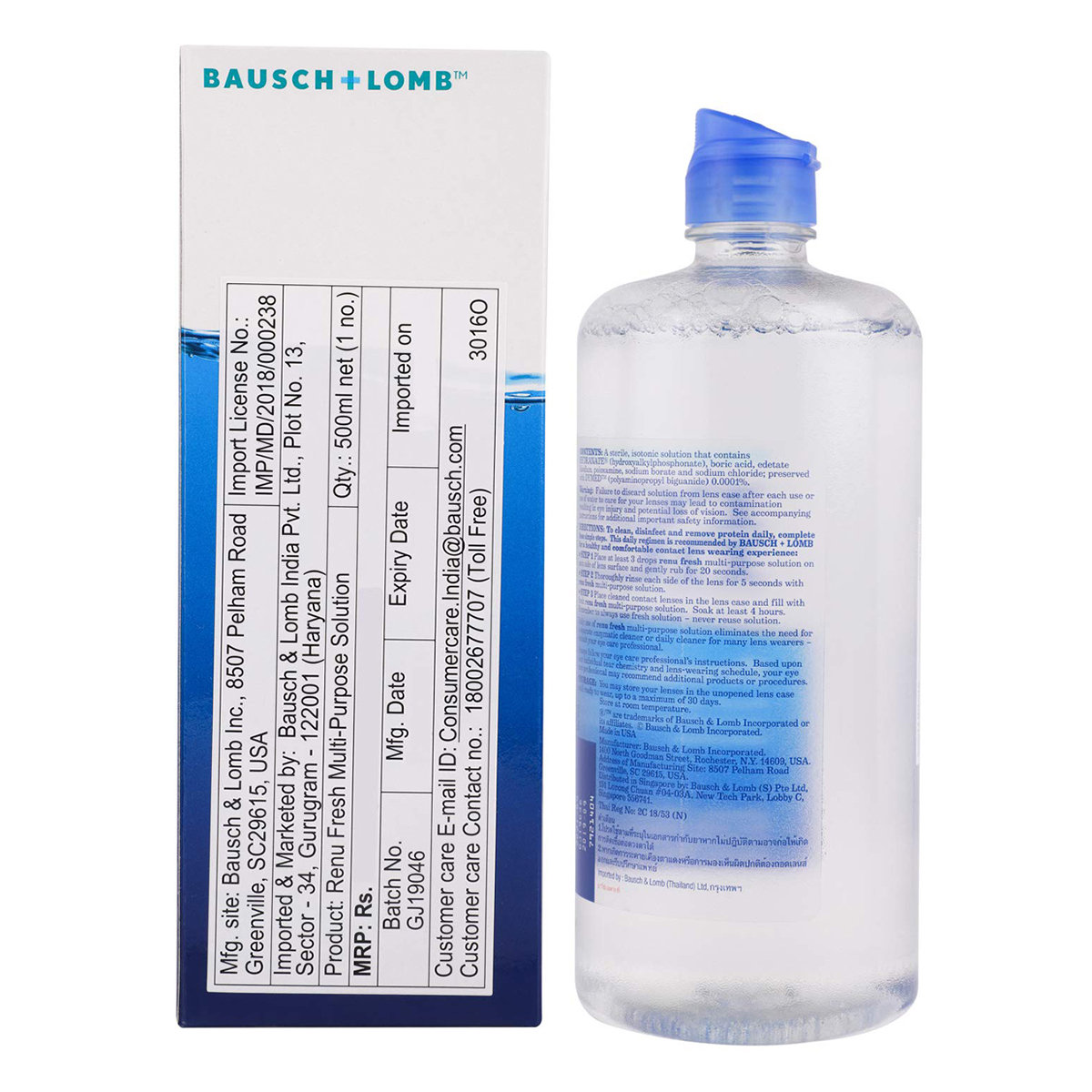 Renu Fresh Multi-Purpose Solution 500 ml | Cleans Lenses | Removes Dirt & Debris From Contact Lenses | For Soft Contact Lenses, Pack of 1 Renu Fresh Multi-Purpose Solution 500 ml | Cleans Lenses | Removes Dirt & Debris From Contact Lenses | For Soft Contact Lenses, Pack of 1