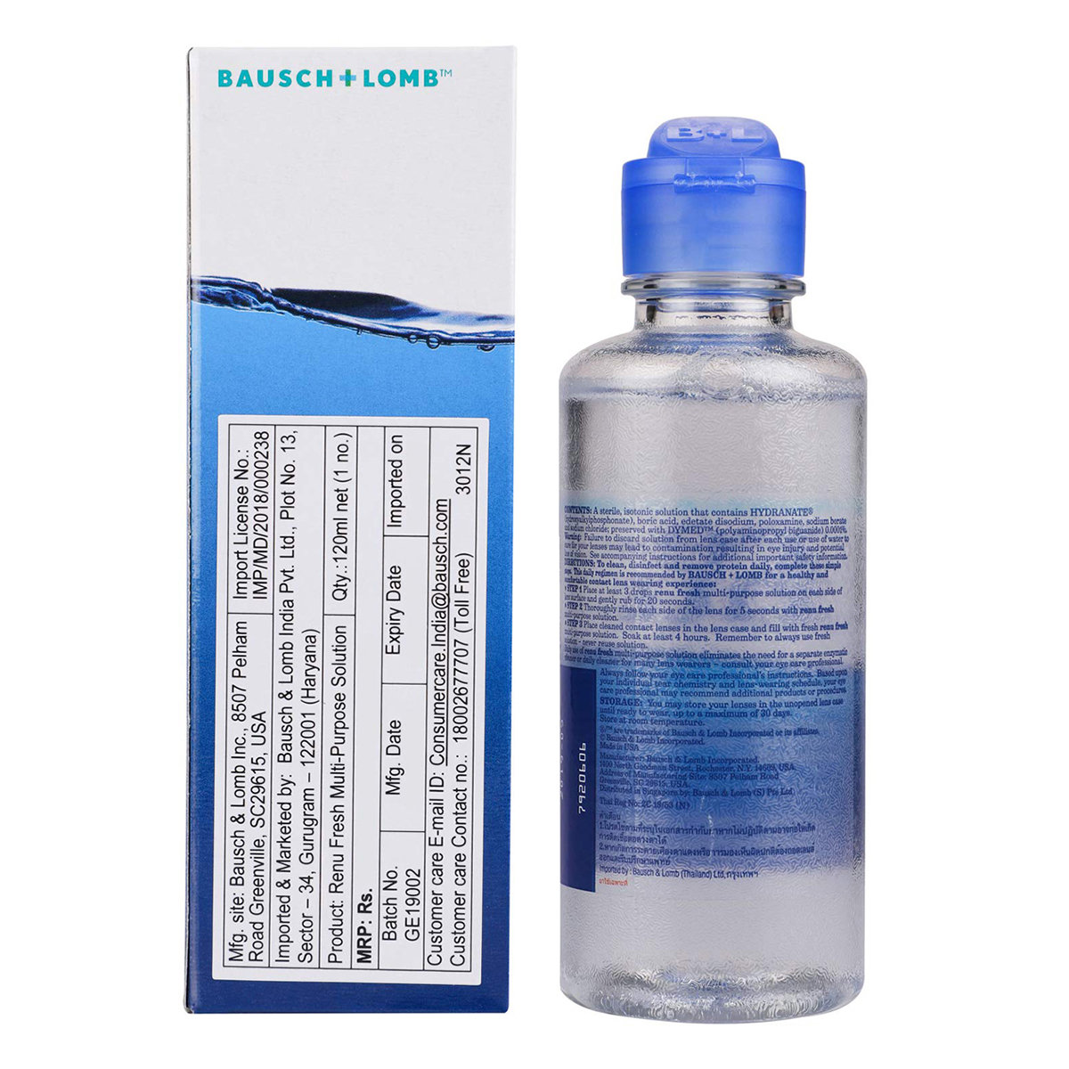 Renu Fresh Multi-Purpose Solution 120 ml | Cleans Lenses | Removes Dirt & Debris From Contact Lenses | For Soft Contact Lenses, Pack of 1 Renu Fresh Multi-Purpose Solution 120 ml | Cleans Lenses | Removes Dirt & Debris From Contact Lenses | For Soft Contact Lenses, Pack of 1